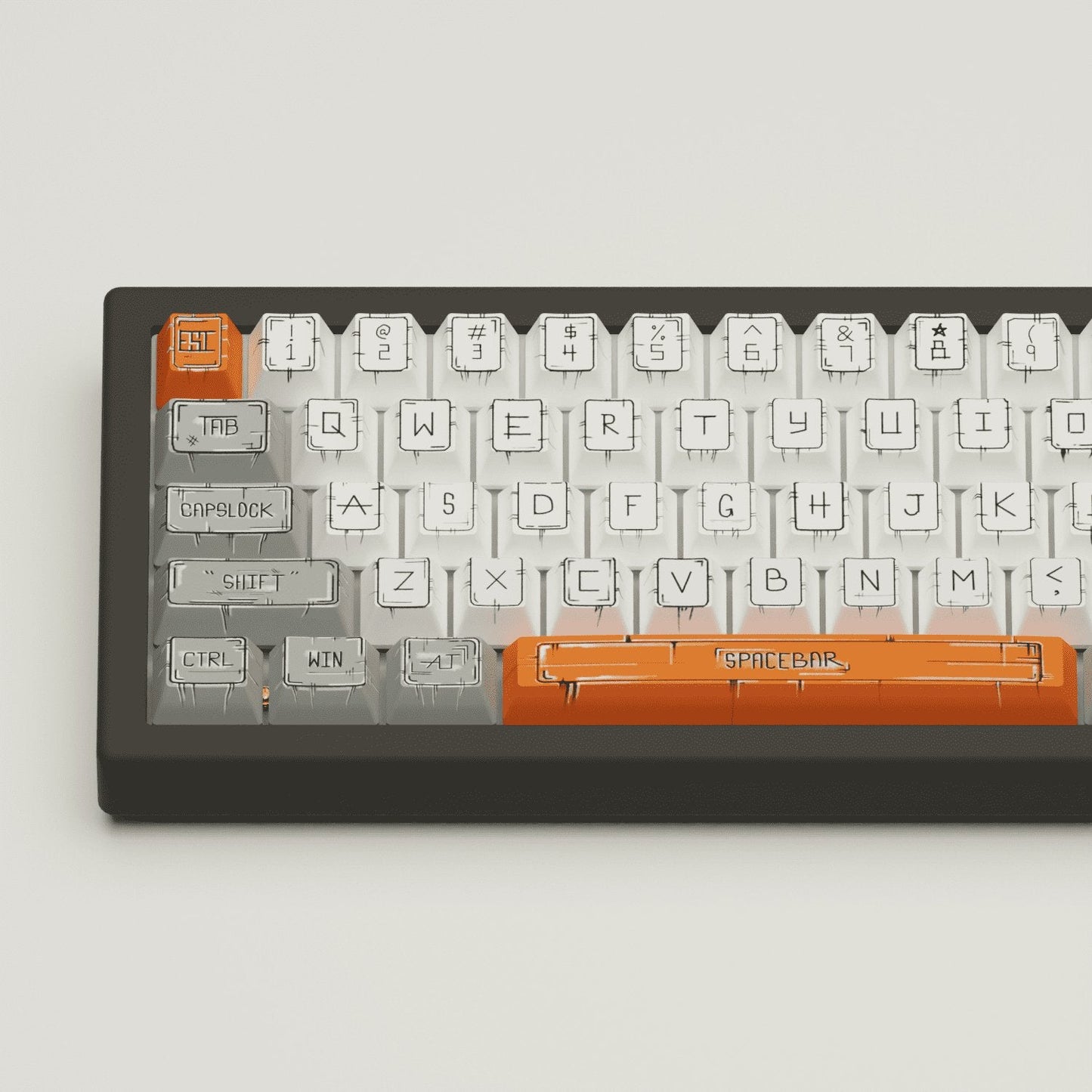 Marker Design Keycaps and Mechanical Keyboard
